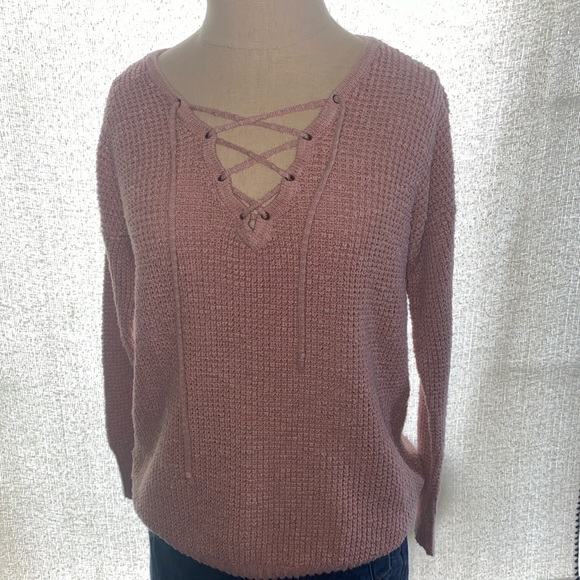 American Eagle Nubby Waffle Knit Sweater - Picture 4 of 4